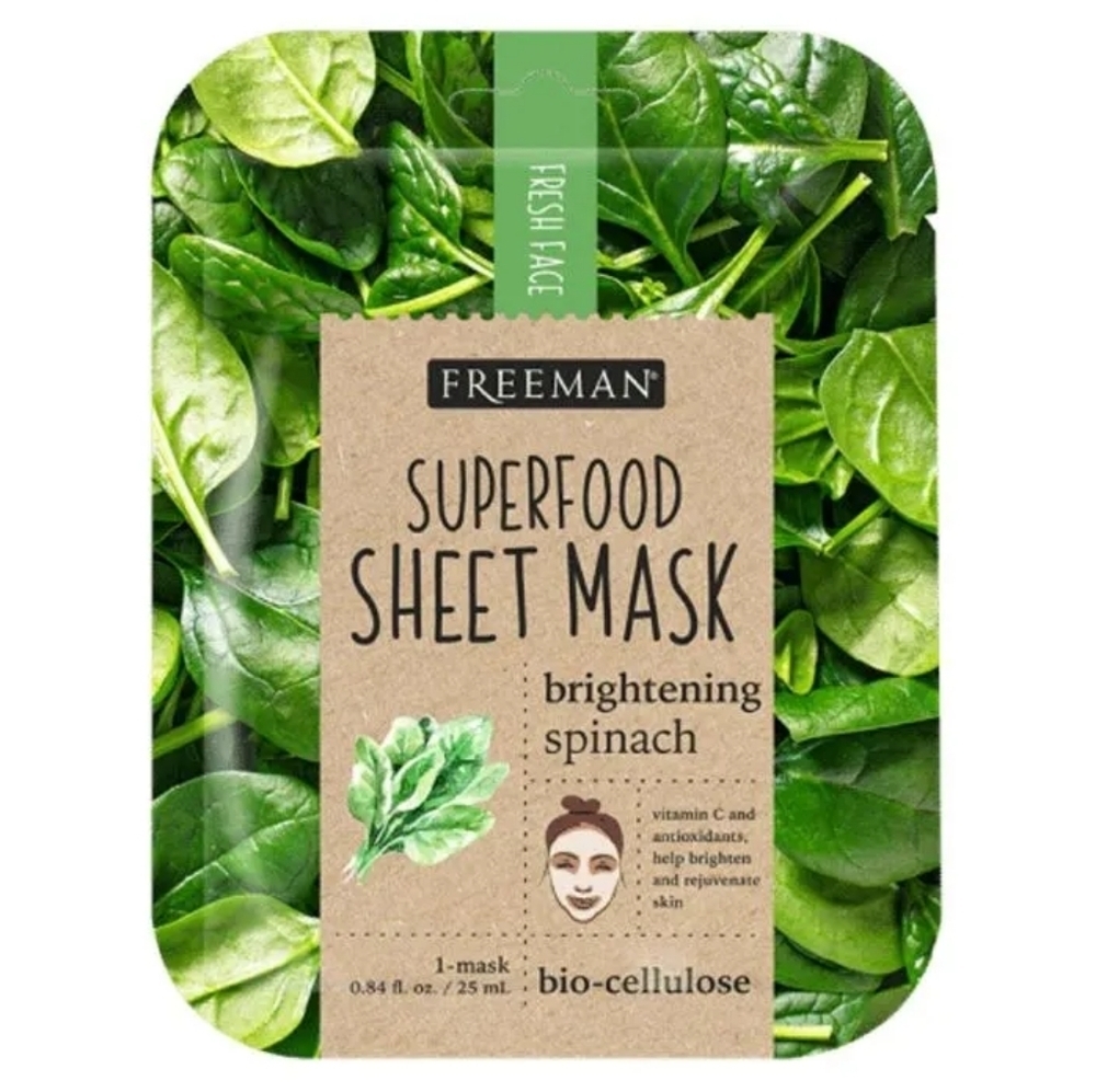 Freeman Face Mask Sheet Brightening Spinach